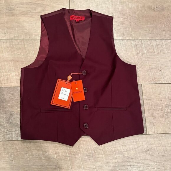 GIOBERTI YOUTH BOYS SIZE 8 BURGUNDY RED VEST NEW - Picture 1 of 6